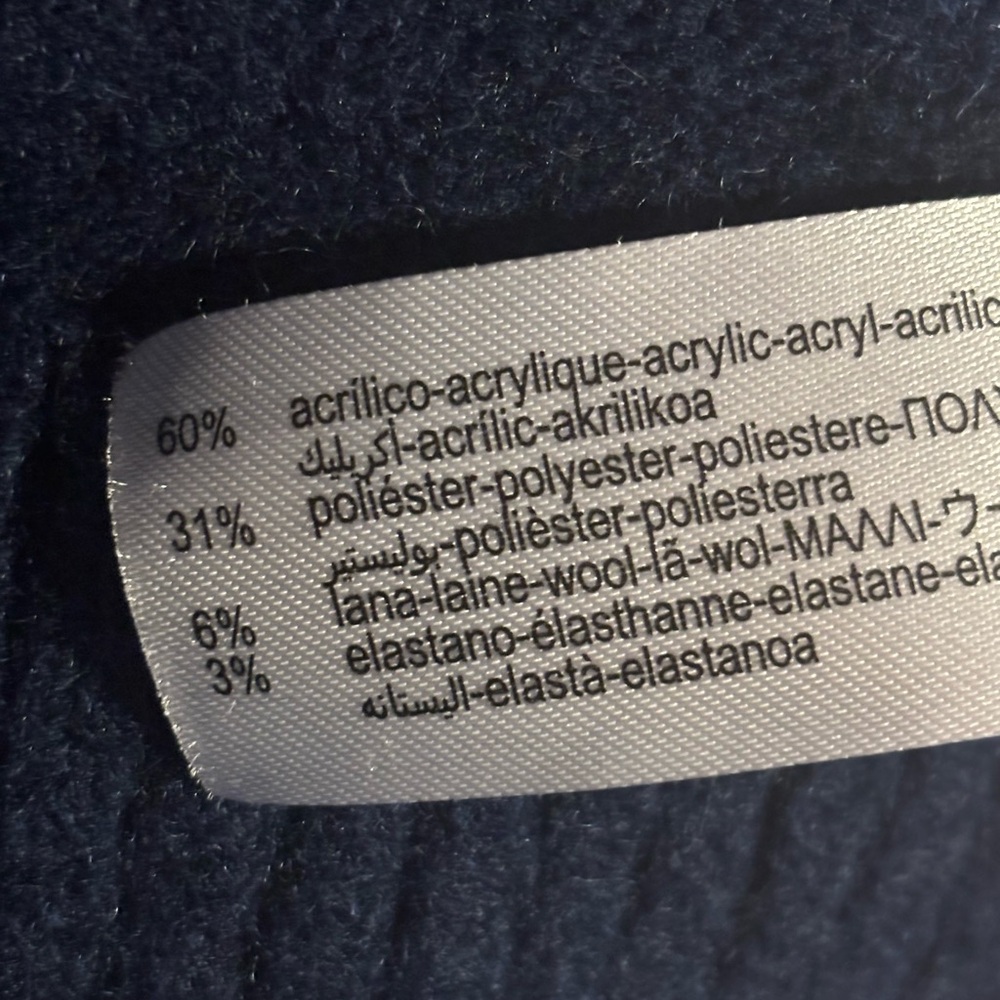 Zara Soft Funnel Neck Navy Blue Swearer Dress- size Small - Picture 6 of 6